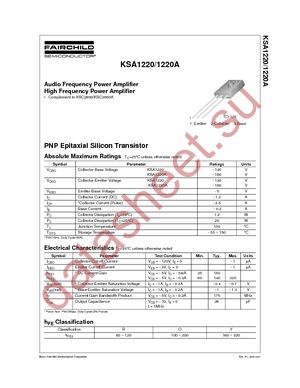 KSA1220AOS datasheet  